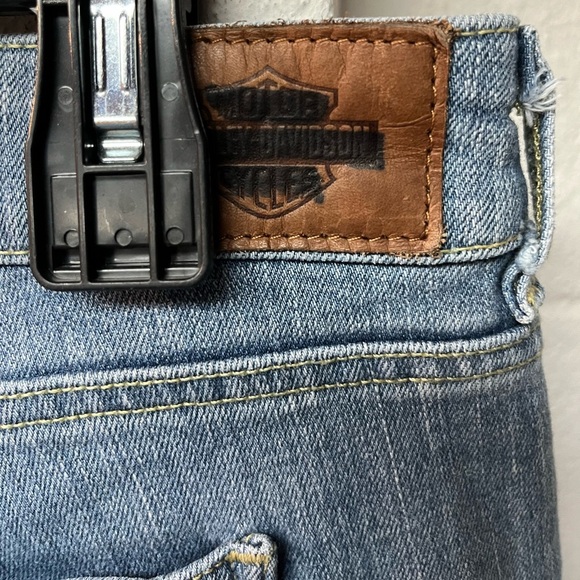 Harley Davidson Blue Straight Leg Jeans Timeless Style - Picture 5 of 7